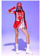 Women's Red Jazz Dance Performance Suit