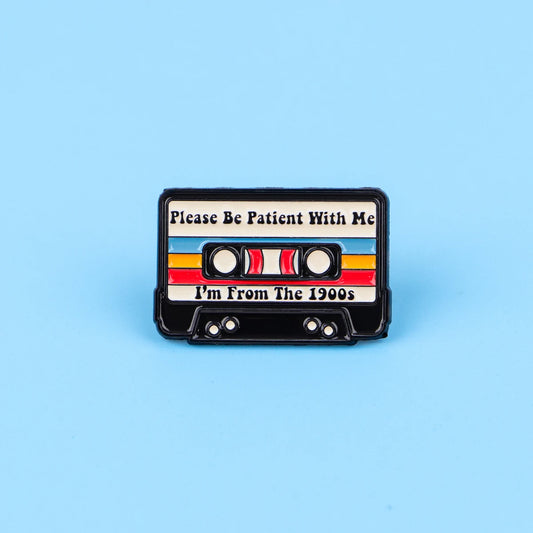 SS69 Vintage Cassette Tape Enamel Brooch Pin Retro 80s 90s Metal Lapel Pin