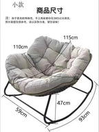 Realife Woven Rattan Rocking Chair Comfortable Soft Bag For Sitting Or Lying Lazy Rocking Chair Balcony Home Use Wrought Iron
