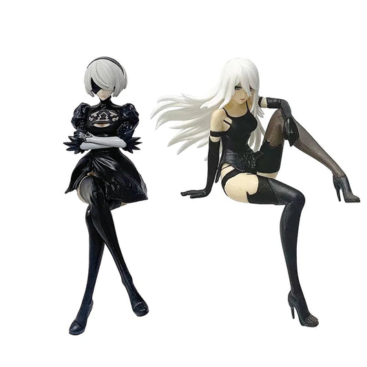 Nier Automata 2B A2 9S Sitting Position Game Figure Mechanical Lifeform Statue Collection Desktop Decoration  Toys Gifts SS69 37.69 A and C no box
