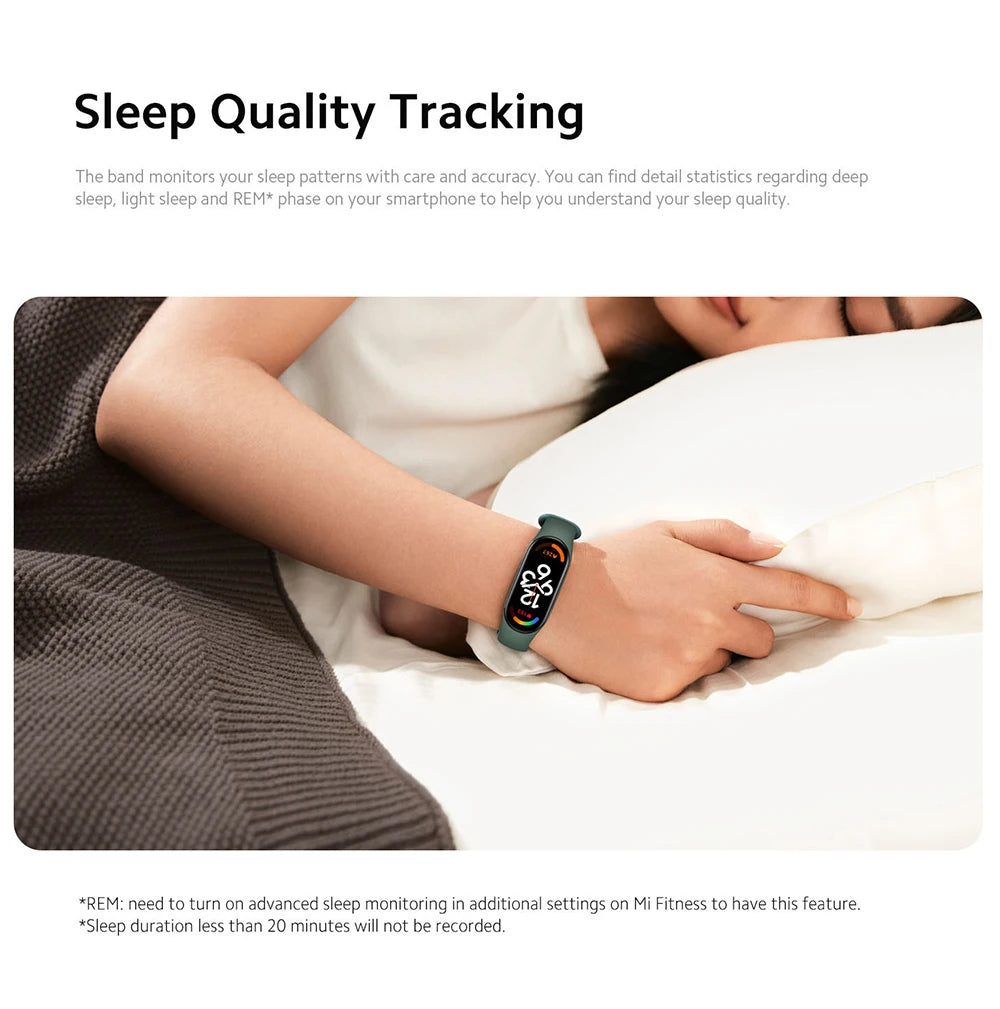 Xiaomi Mi Band 7 Smart Fitness Tracker, 1.62" AMOLED Display, 110+ Sport Modes