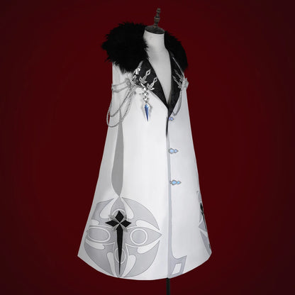 Game Genshin Impact Fatui Cosplay Costume Doctor Arlecchino The Captain Pantalone Marionette Colombina Cloak Halloween C07575