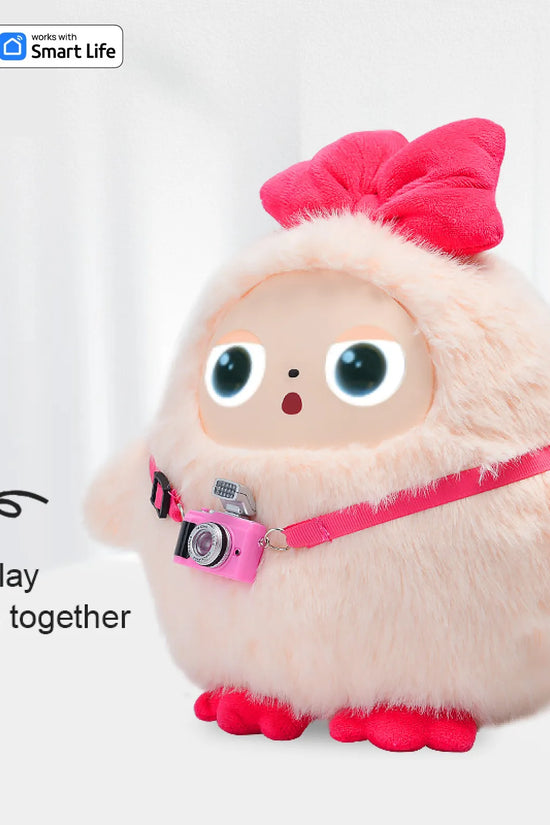 AI Plush Toy W/Smart Voice&LED Eyes,Interactive Companion for Kid/Adult‌Gift-ReadyRechargeable E-Pet open up fun life W/Tuya App