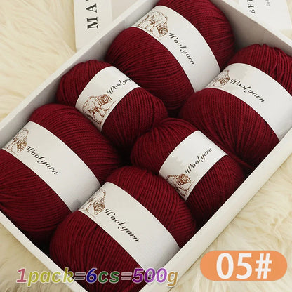 500g pure wool yarn fine count cashmere medium coarse yarn for making warm sweaters and scarves for autumn and winter