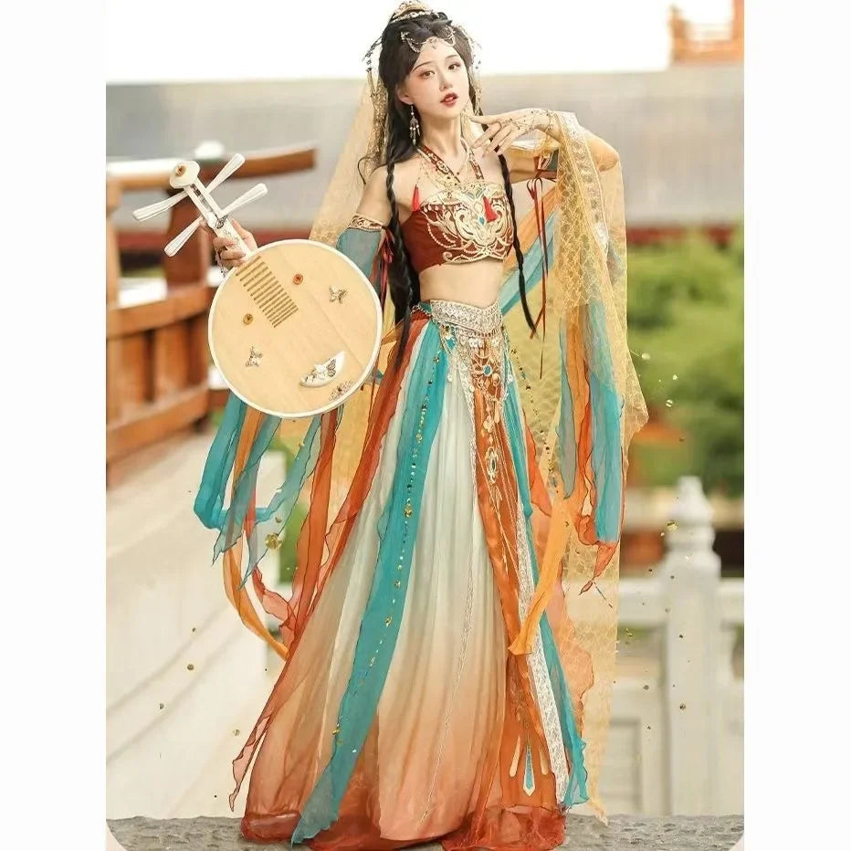 Dunhuang Feitian Western Princess Clothes Hanfu Exotic Photography Photo Chinese Style Dance Costume Hanfu Women China Clothing SS69