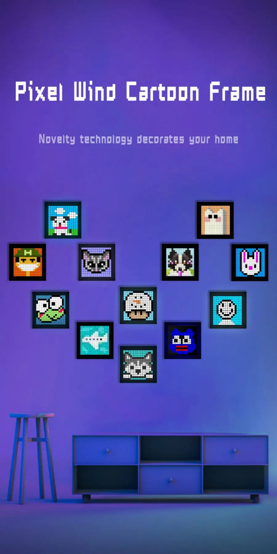 Smart LED Pixel Matrix Display 64x64 RGB App Control