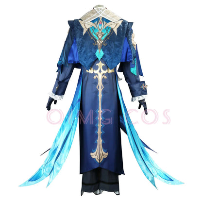 Genshin Impact Neuvillette Cosplay Costume Adult Carnival Uniform Wig Anime Halloween Party Costumes Masquerade Women Game