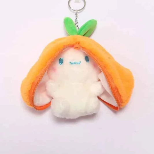 Funny Strawberry Carrot Rabbit Plush Toys Stuffed Into Fruit Transform Soft Animals Bunny Doll For Boys Girls Birthday Gift