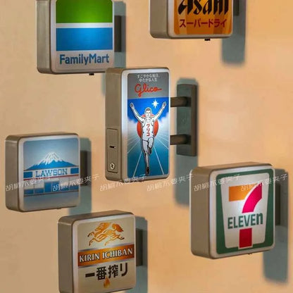 Dotonbori Glico 711 Lake Kawaguchi-ko Lawson Store Sign Lightboard Photo Spot Fridge Magnet Sticker Decoration254