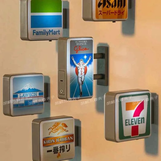 Dotonbori Glico 711 Lake Kawaguchi-ko Lawson Store Sign Lightboard Photo Spot Fridge Magnet Sticker Decoration254