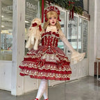 Victorian Gothic Dress Women Luxury Elegant Lolita Lace Ruffles Bow Wedding Y2k Dress Japanese Vintage Princess Party Dresses SS69