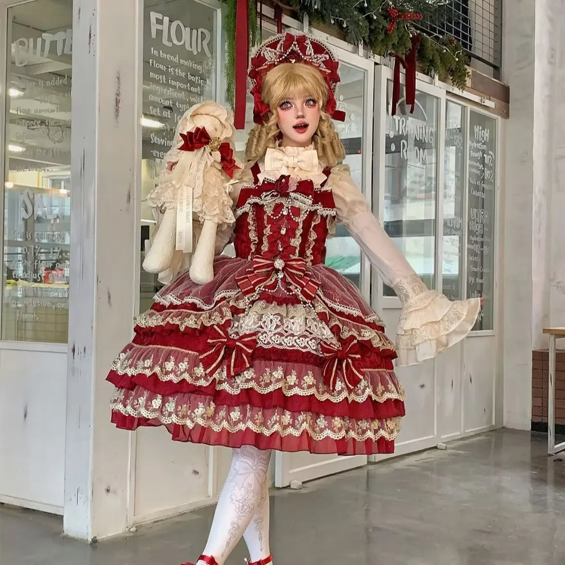 Victorian Gothic Dress Women Luxury Elegant Lolita Lace Ruffles Bow Wedding Y2k Dress Japanese Vintage Princess Party Dresses SS69