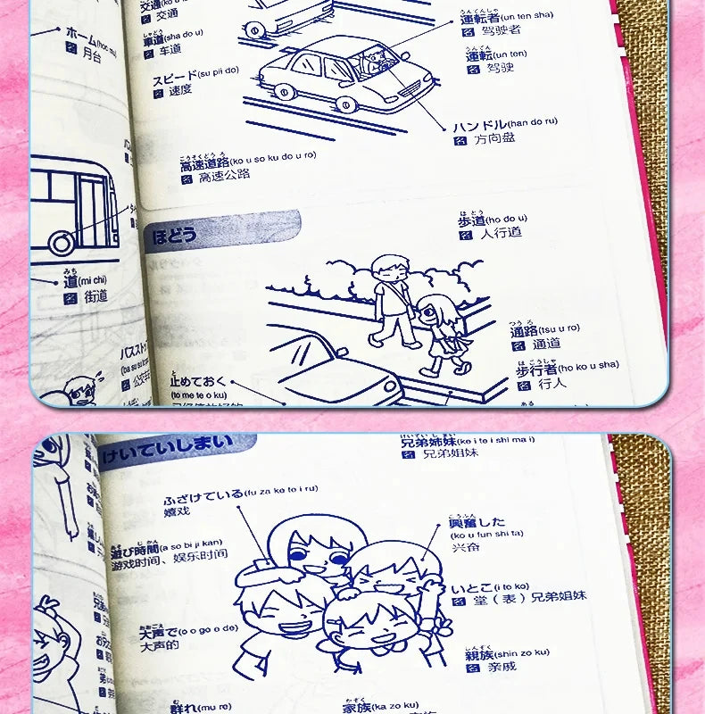 3pcs/set Japanese Learning Book Lntroductory Self-study Standard Japanese Elementary Education Course Japanese Word Grammar Book SS69