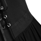 New Medieval Witch Dress for Women Halloween Carnival Women Plus Size Cold Shoulder Butterfly Sleeve Halloween Gothic Dress