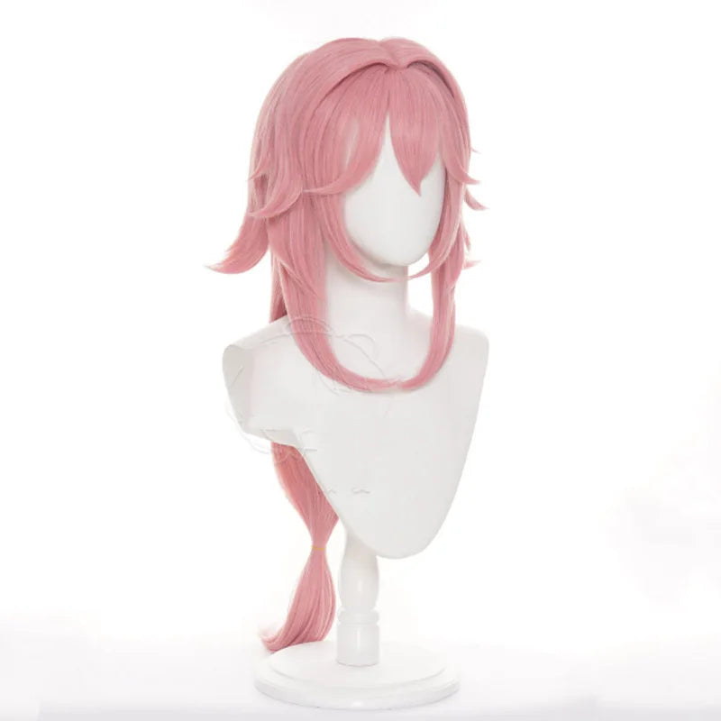 Genshin Impact Yae Miko Cosplay Costume with Wig, Ears, and Tail