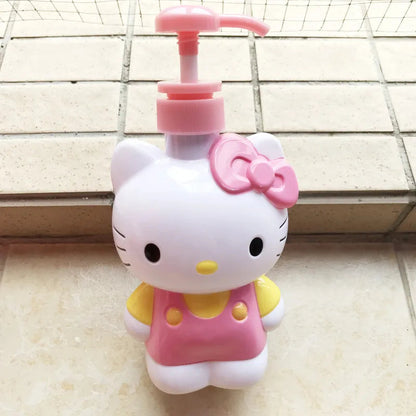 500ML Sanrio Hello Kitty Squeeze Bottle Shower Gel Hand Sanitizer Dish Soap Liquid Cute Cartoon Girl Heart High Capacity Bottled SS69