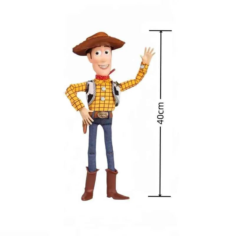 Hot 40cm Disney Pixar Toy Story  Woody Action Figures English Movie Sound Character Doll Cloth Cowboy Birthday Gift For Children