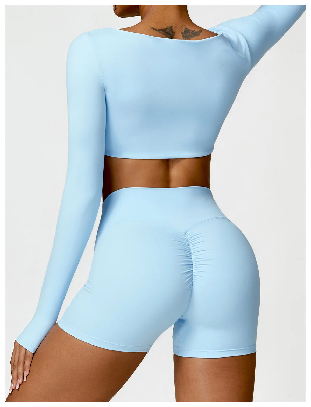 2PCS Yoga Suit Sports Set Women Quick-Drying Gym Set Women Tracksuit Running Workout Long Sleeve Sports Shirt Yoga Clothing SS69