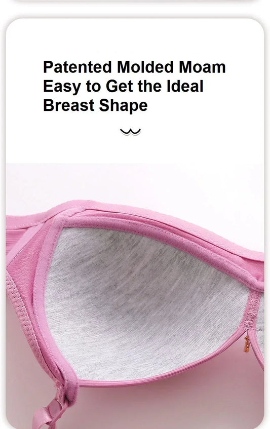 SS69 Cotton Full Cup Bra with Gathered Side Support and No Steel Ring