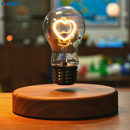 HCNT Magnetic Levitating Light Bulb Desk Lamp with Rotating Heart Bulb