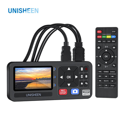 Unisheen UR230A VHS to Digital Video Converter with 3-Inch Screen and Remote