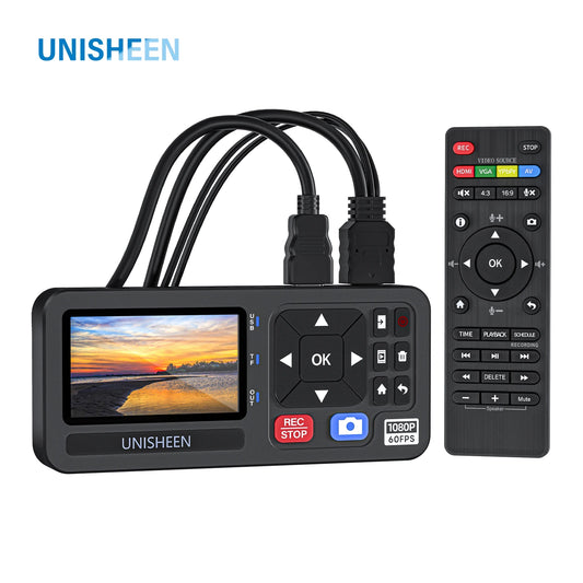 Unisheen UR230A VHS to Digital Video Converter with 3-Inch Screen and Remote