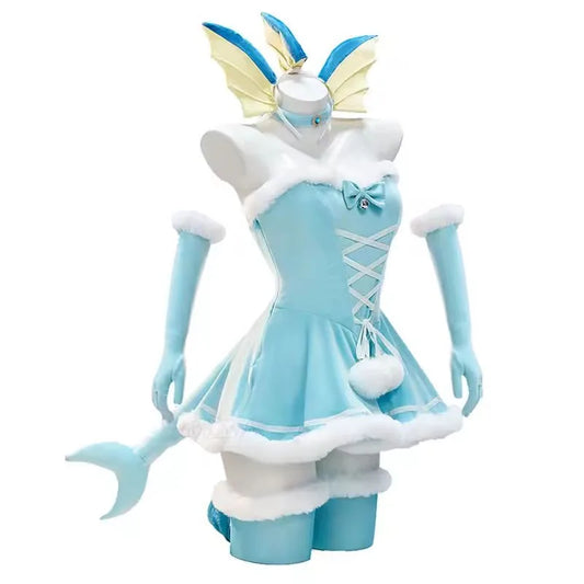 Vaporeon Umbreon Sylveon Anime Cosplay Costume Set for Women Polyester