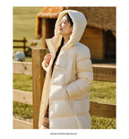 Semir Women's Long Hooded Down Jacket - 90% Duck Down