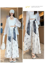 Women's Floral Print Wide Leg Pants - High Waist Casual Trousers