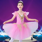 Girls Ballet Tutu Leotard Princess Performance Dance Dress