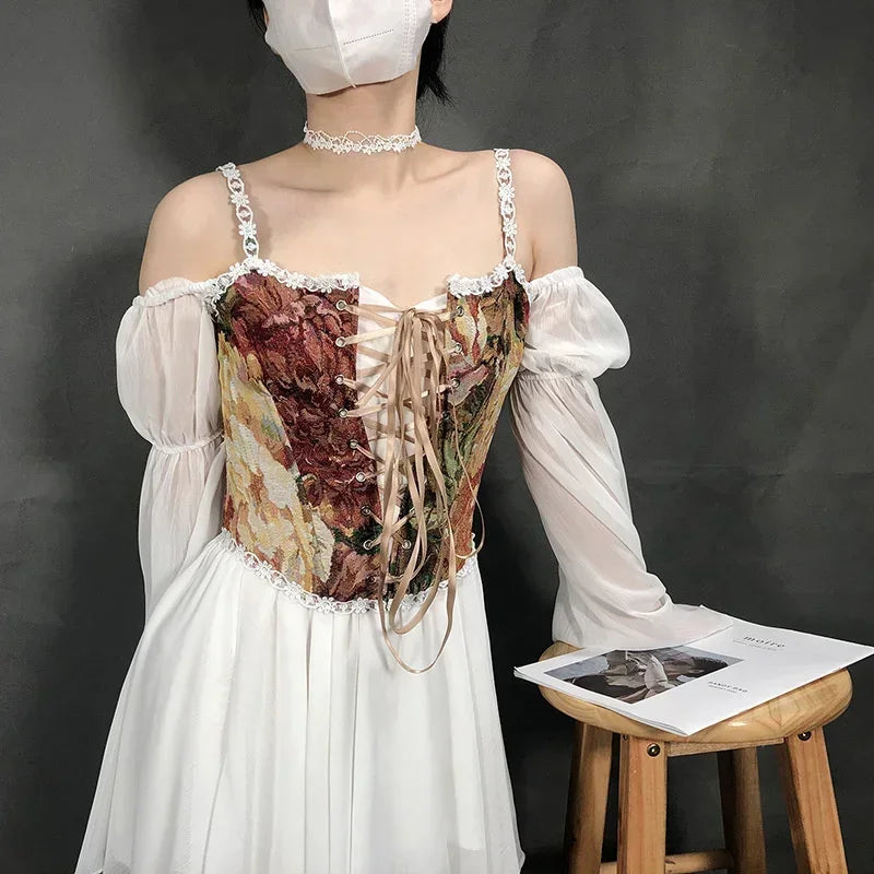 Lolita Corset Camisole Y2K Underbust Body Shaper Polyester Blend