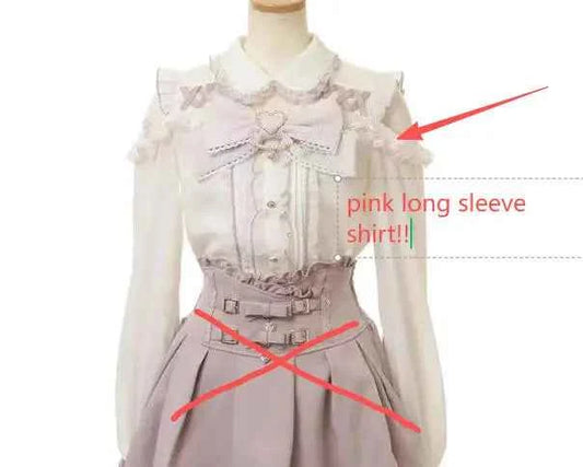 Japanese Liz New Summer Lace Edge Leather Ring High Waist Pleated Skirt Ribbon Bow All-match Short Skirts Big Bow Lolita Blouses
