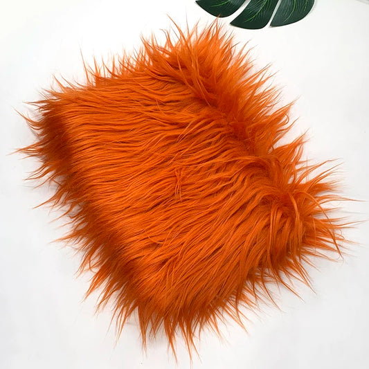 SS69 Faux Fur Fabric 8cm Long Pile 25x45cm Sheet for Cosplay and Patchwork