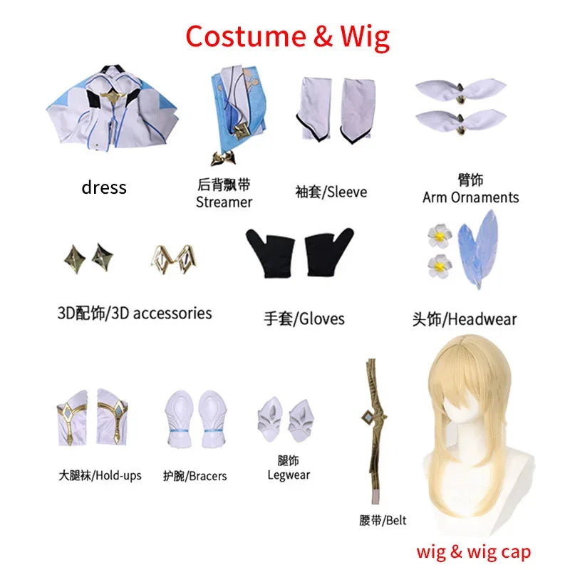 Lumine Cosplay Wig Set for Game Impact Traveler Women