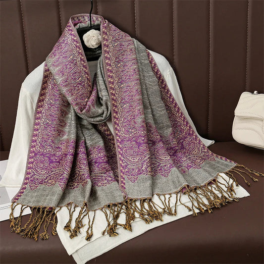 Luxury Brand Autumn Cashmere Pashmina Shawl Lady Wrap Warm Winter Scarves Design Print Female Foulard Cotton Stoles Scarf 2023 SS69 13.69 T102-16