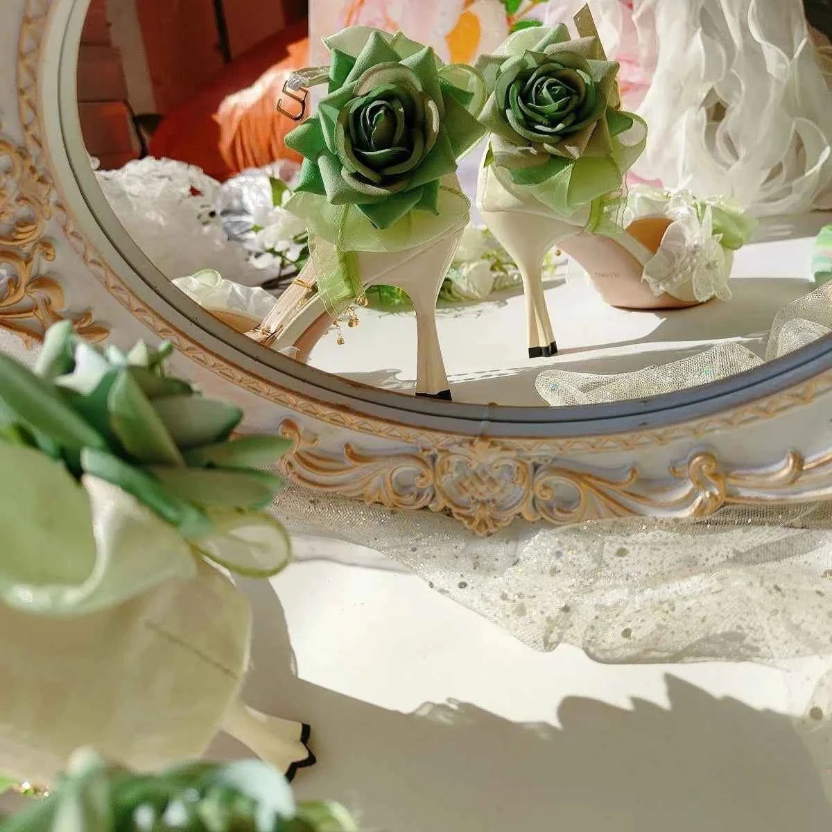 Heeled sandals shoes woman 2025 trend Elegant woman heels lolita shoes Party shoes woman bridal heels white wedding shoes women