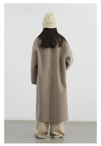 CHIC VEN Women Woolen Coat Double-breasted Basic Loose Casual Retro New Long Double-sided Female Overcoat Autumn Winter 2026