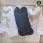 Japanese Sweet Soft Thick Women's Double-Layer Big Ribbon Hooded Knitted Cloak 3 Colors Autumn and Winter Ponchos Warm Jacket