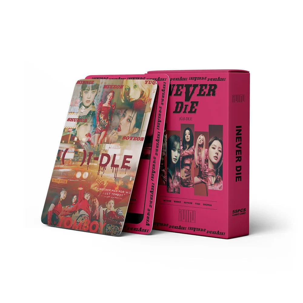 KPOP 55cards/set (G) I-DLE Album Card I FEEL Album GIDLE Ye Shuhua MINNIE Printed Photo Card LOMO Card Gift For Girls Collection SS69
