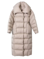 Maomaokong Super Thick 400g Filling White Duck Down Female Winter Women's Over-the-Knee Puffer Coat Luxury Down Jacket Warm