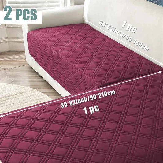 2pcs/Set Water Repellent Pets Kids Corner Sofa Seat Cover Anti Dirty Dog Bed Mattress Cover Non-Slip Chaise Longue Slipcover