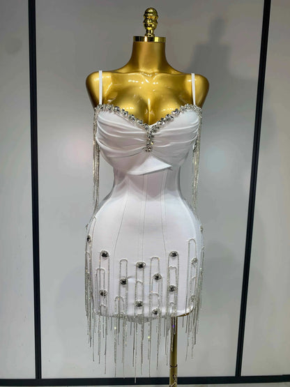 Women Sexy Backless Spaghetti Strap Bodycon Sleeveless Bandage Dress 2025 Elegant Prom Gown Club Evening Party Birthday Dresses