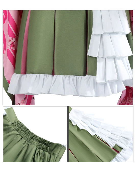 SS69 Kanroji Mitsuri Women's Anime Cosplay Costume Set with Wig and Belt