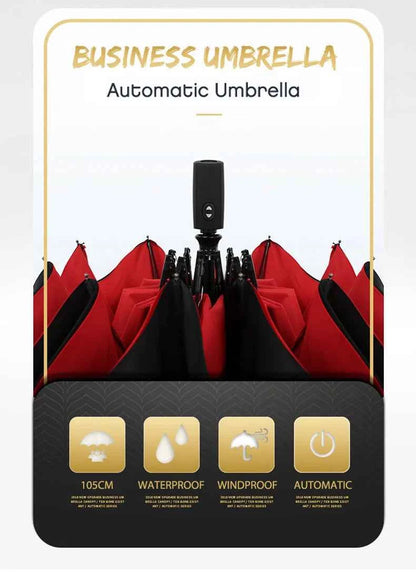 Umbrella Extra Large Ten Bone Large Double Umbrella Triple Large Folding Sunshade Umbrella Men's and Women's Business Umbrella T