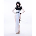 Anime Maid Costume Jumpsuit with Apron & Leggings