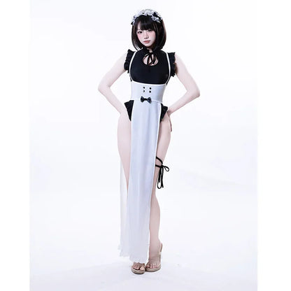 Anime Sexy Cafe Maid Uniform Role Playing Suit Victorian Aristocratic Manor Maid Butler Robe Bunny Girl Uniform Bodysuit 2025