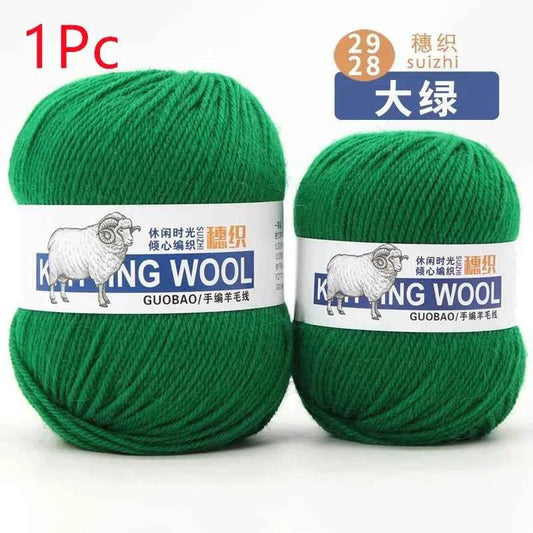 50g/Ball 100% Wool Yarn Pure Merino Thick Thread For Hand Knitting Scarf Sweater DIY Doll Woven Material