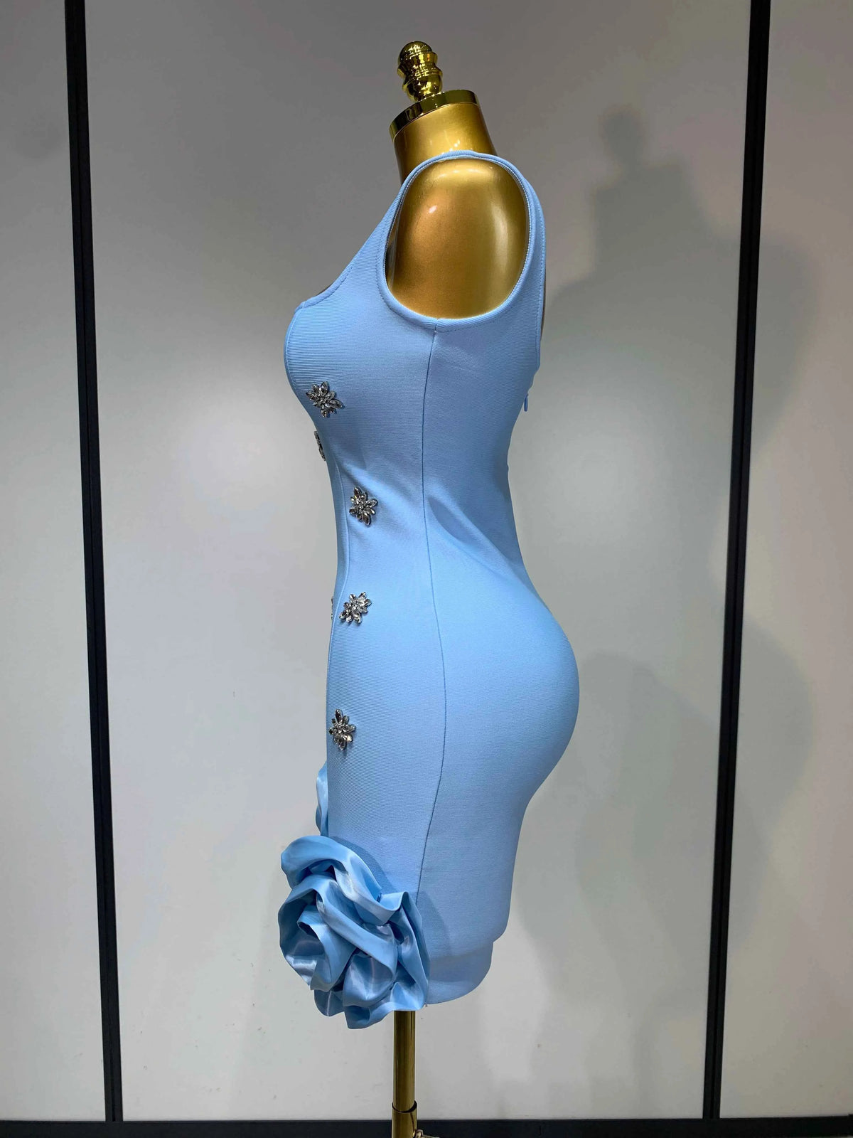 Women Sexy Square Collar Sparkly Rhinestone Bodycon Mini Bandage Dress Celebrate Evening Party Elegant Luxury Birthday Dress