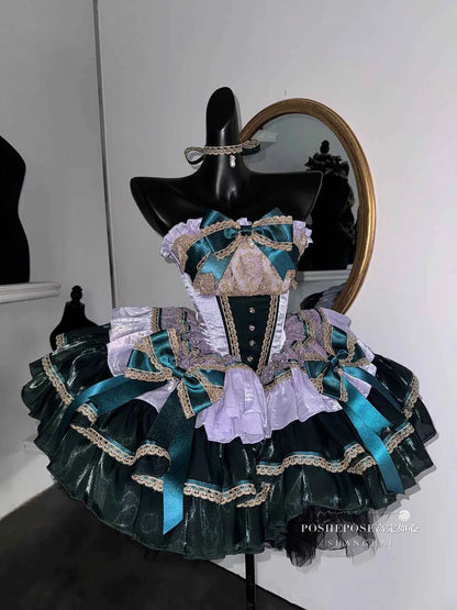 The Little Mermaid's Tears Younger Girls Party Wedding Dress Handmade Wedding Costume for Girls Lolita Girls Bridesmaid Dress