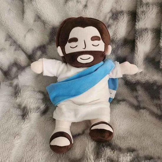38CM Breath Jesus Soothes Plush Toy   for Kids Soft Soothing Jesus Plushies Comforting Jesus Heart Toy Easter Christmas Gifts